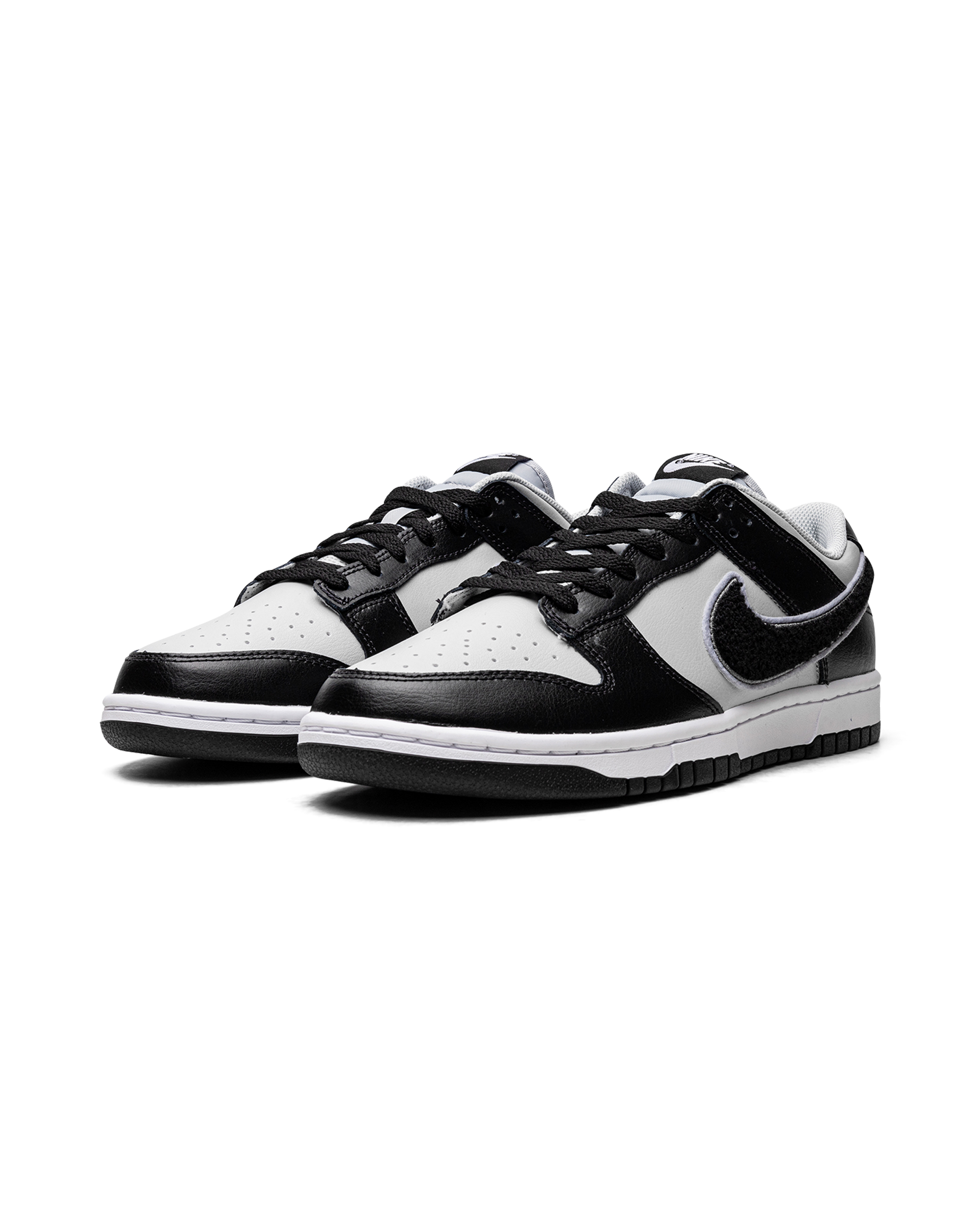 Nike Dunk Low Chenille Swoosh Black Grey