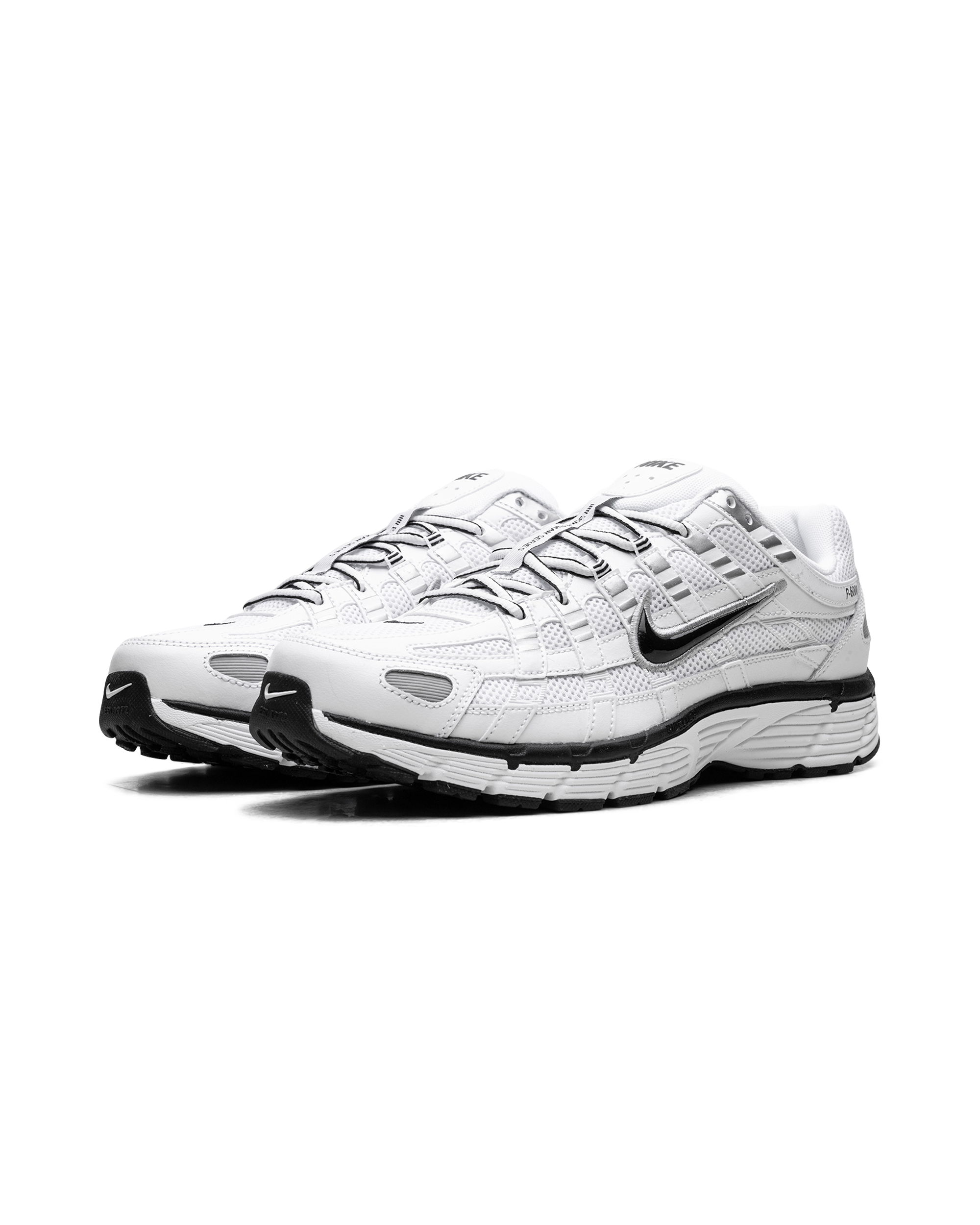 Nike P-6000 White Metallic Silver Black