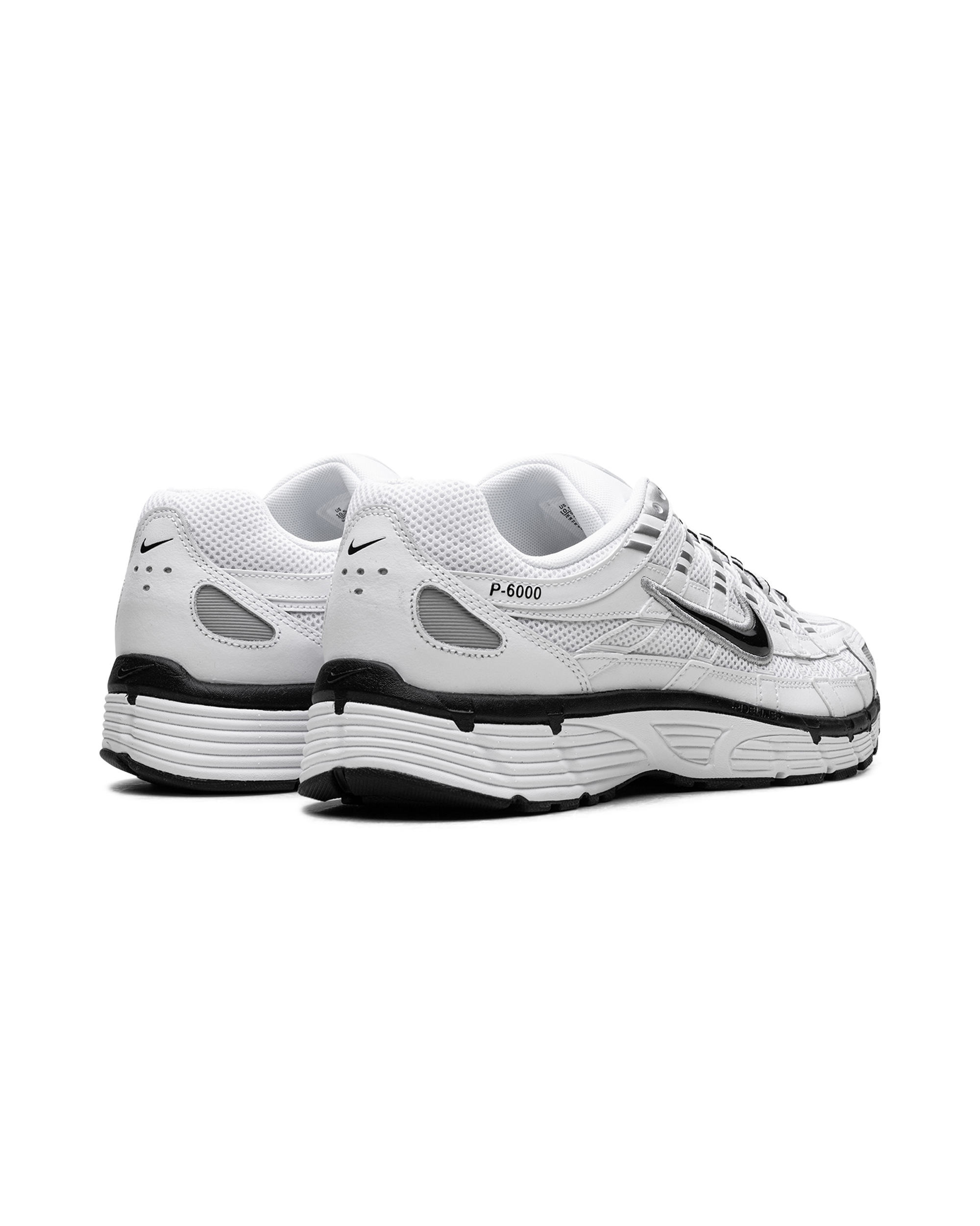 Nike P-6000 White Metallic Silver Black