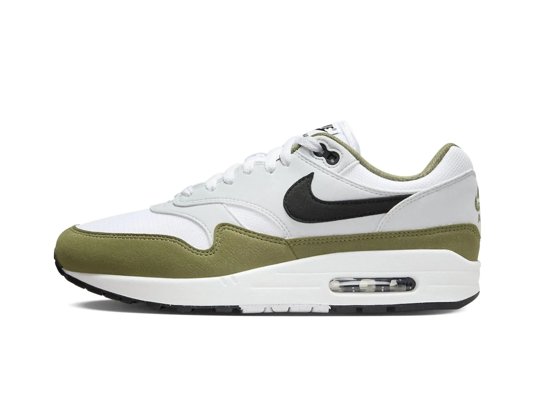 Nike Air Max 1 White Black Medium Olive