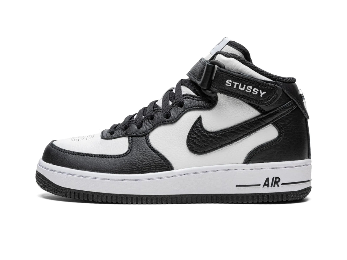 Nike Air Force 1 Mid X Stüssy "Light Bone Black" - street-bill.dk