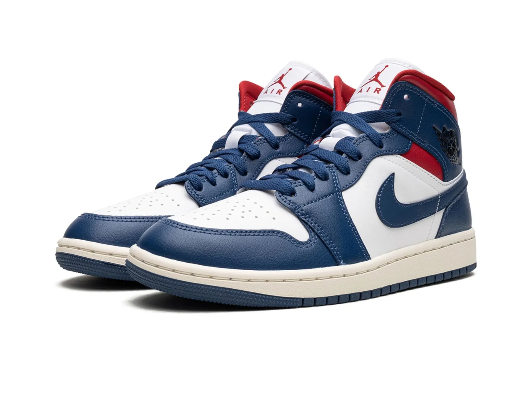 Nike Air Jordan 1 Mid "French Blue Gym Red" - street-bill.dk