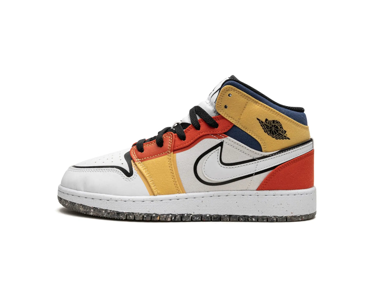 Nike Air Jordan 1 Mid "Multi-Color Canvas" - street-bill.dk