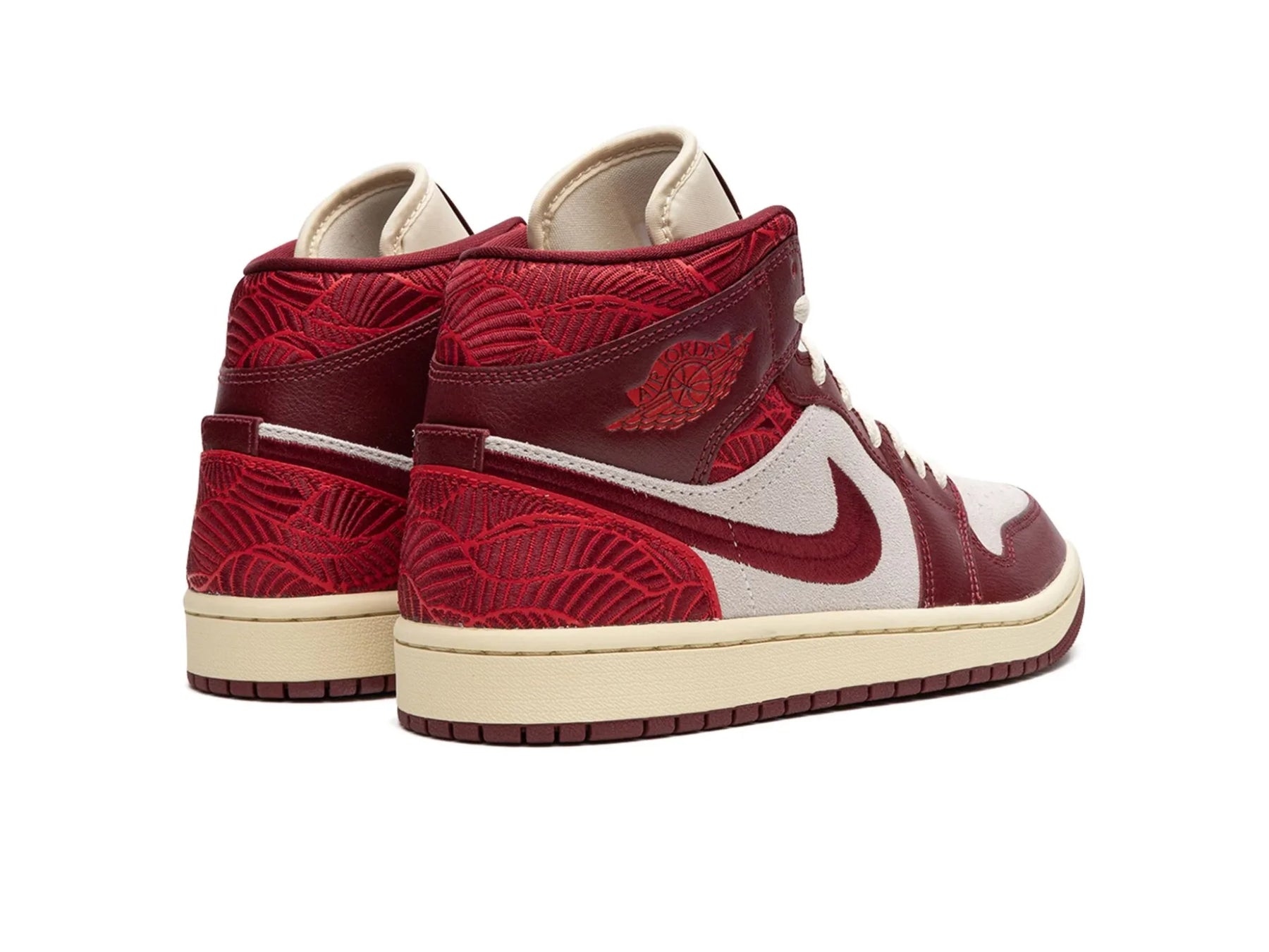 Nike Air Jordan 1 Mid Tiki "Leaf Team Red" - street-bill.dk