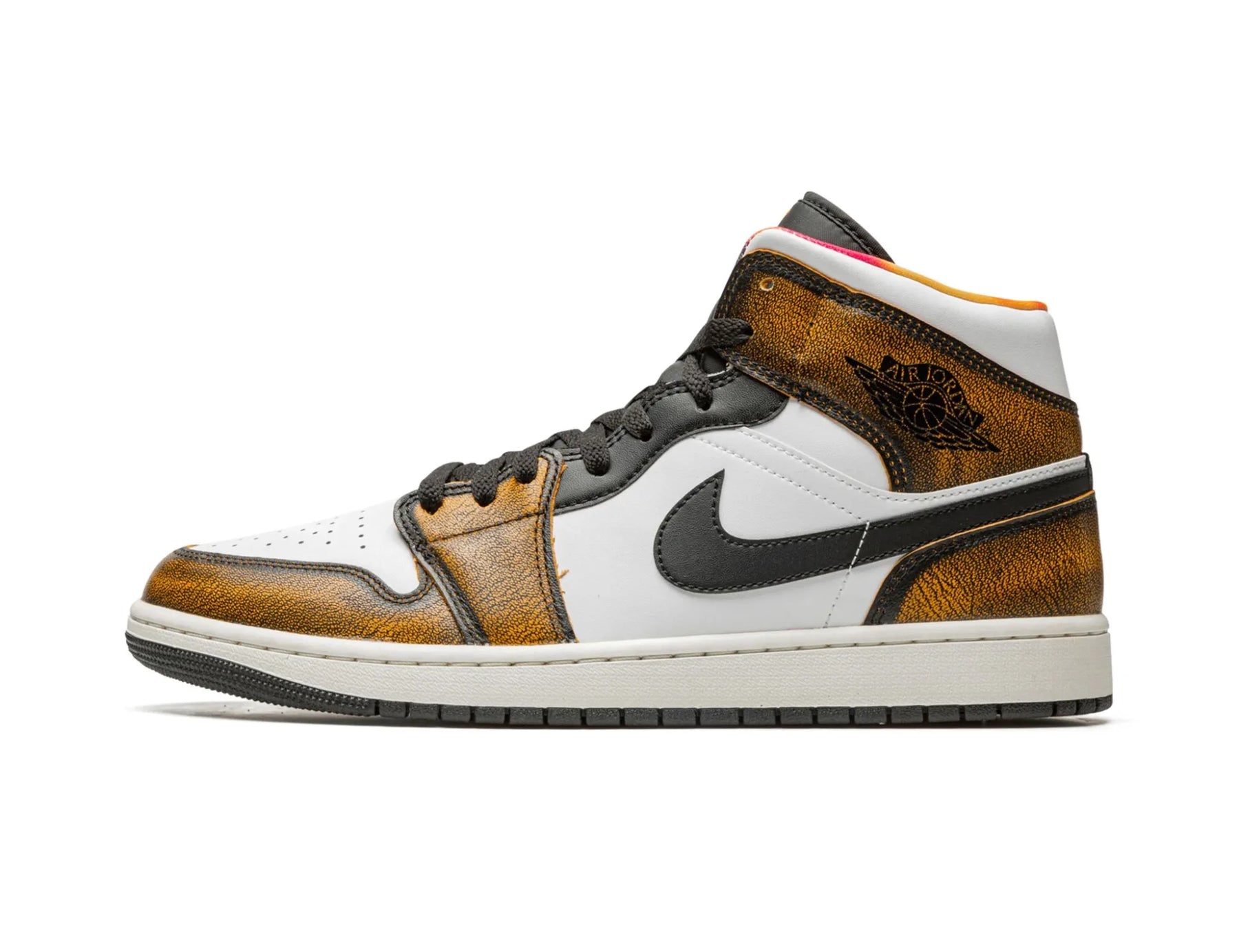 Nike Air Jordan 1 Mid "Orange Wear-Away" - street-bill.dk