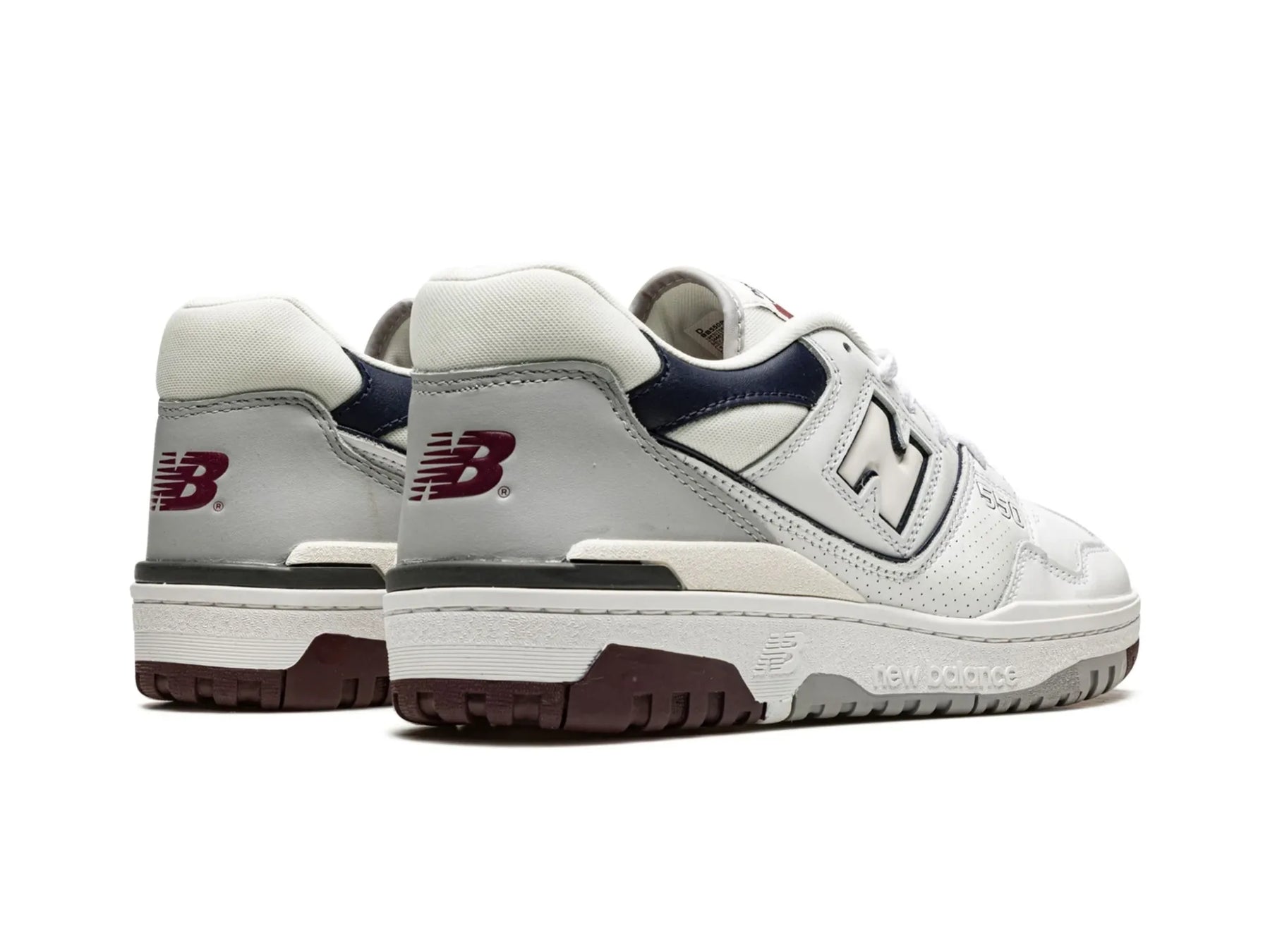 New Balance 550 "White Maroon Natural Indigo" - street-bill.dk