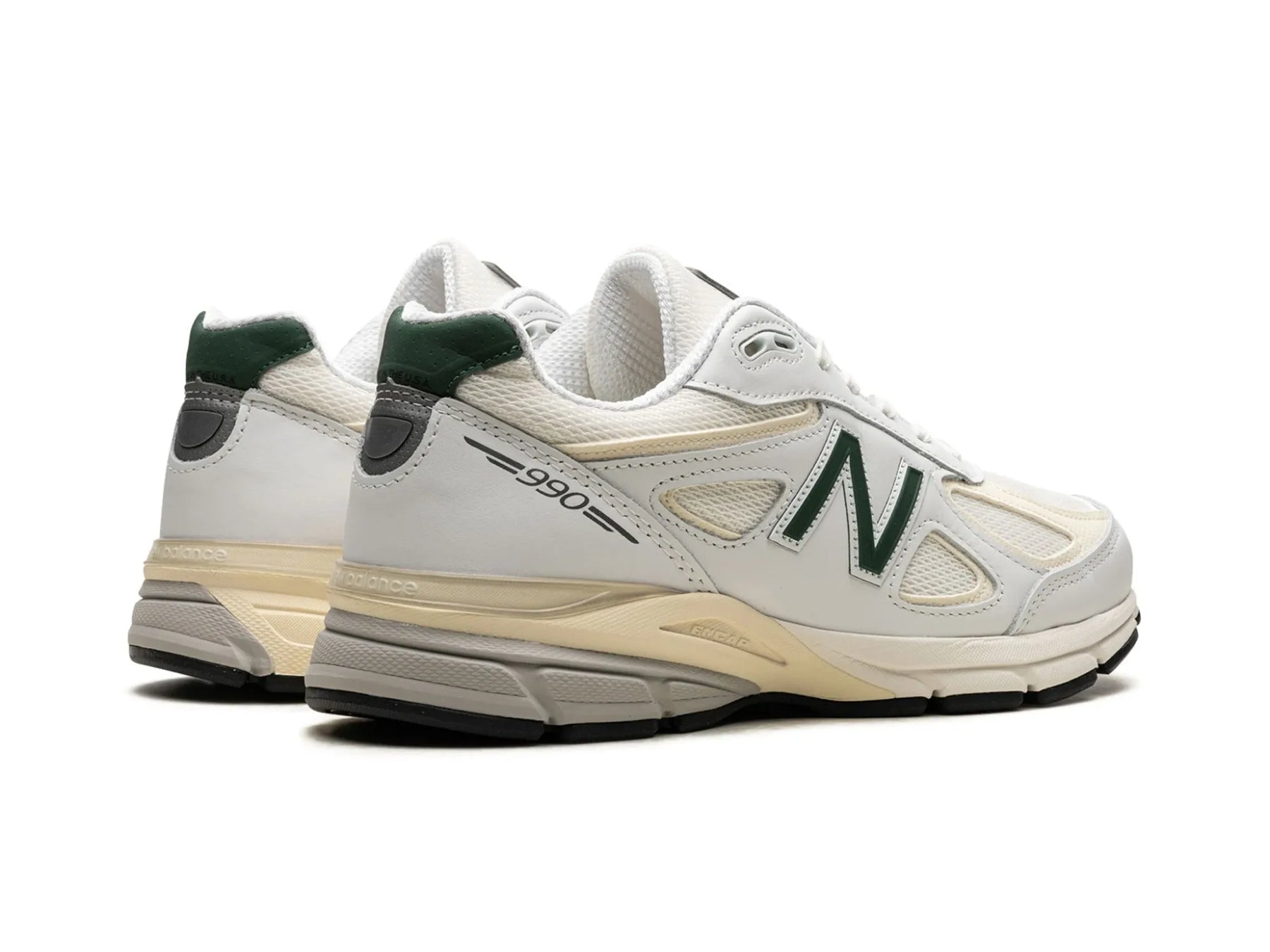 New Balance 990v4 MiUSA White Green