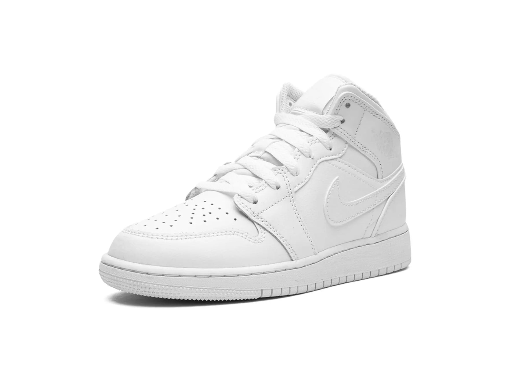 Nike Air Jordan 1 Mid "Triple White" - street-bill.dk