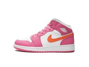 Nike Air Jordan 1 Mid "Pinksicle Safety Orange" - street-bill.dk