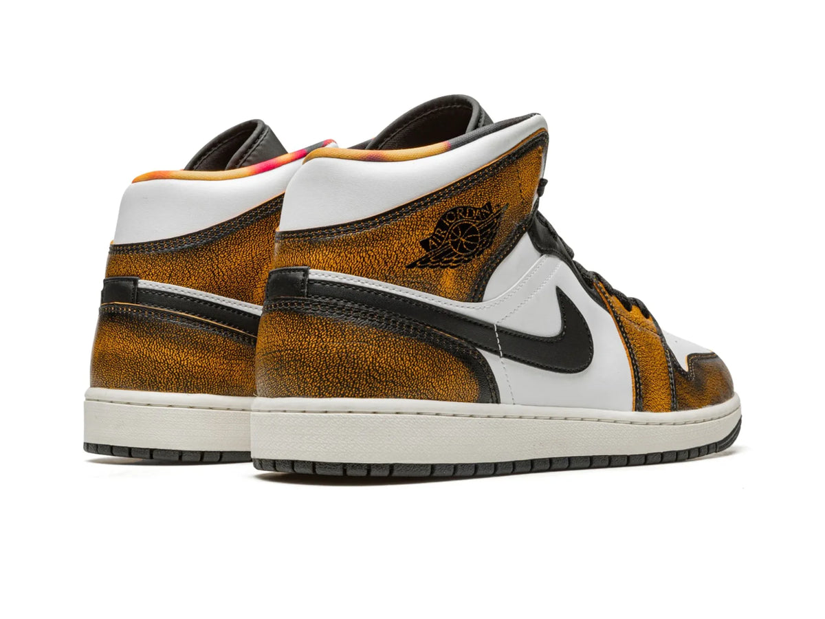 Nike Air Jordan 1 Mid "Orange Wear-Away" - street-bill.dk