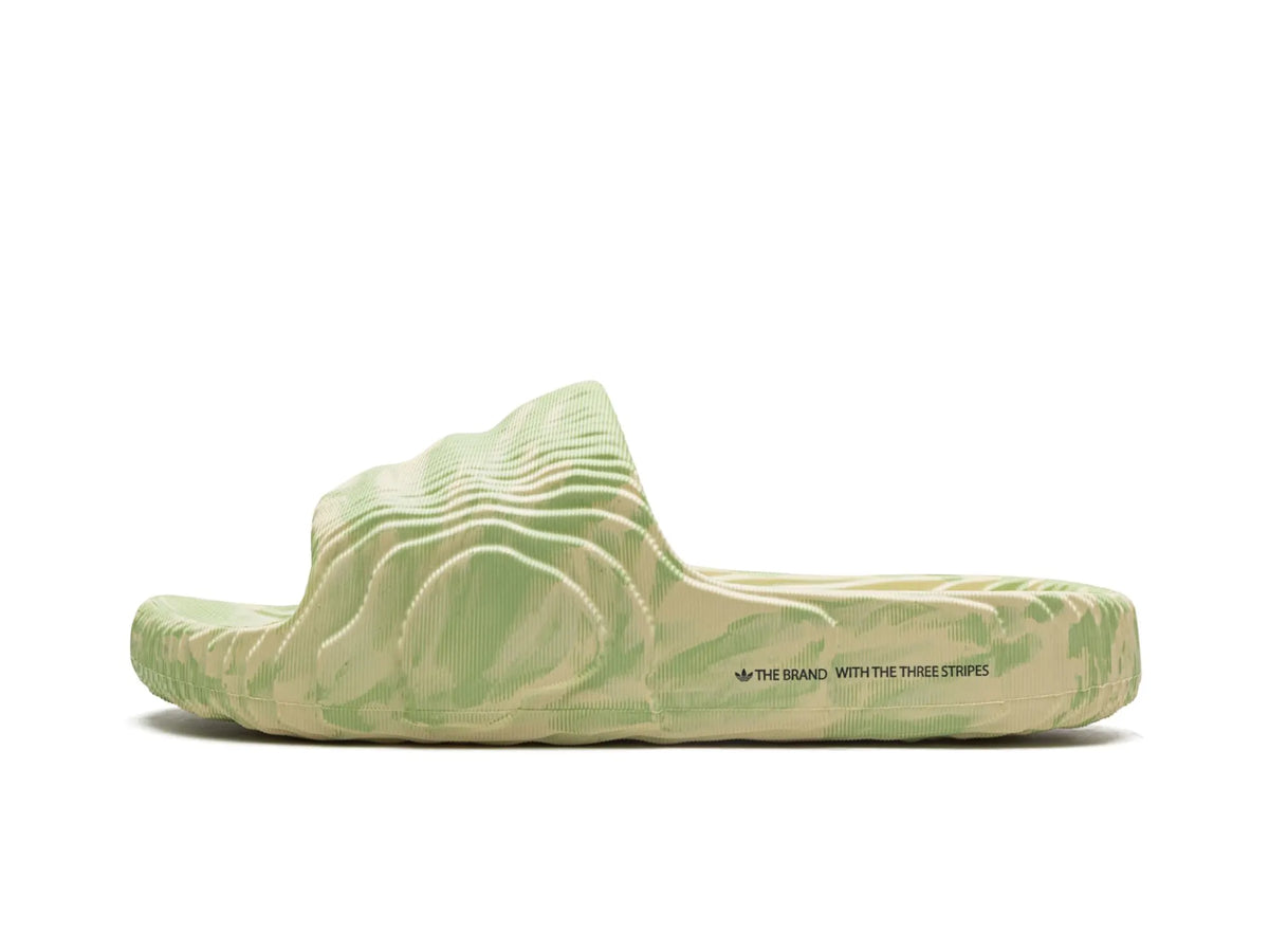 Adidas Adilette 22 Slides "Magic Lime Desert Sand" - street-bill.dk