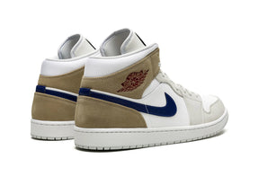 Nike Air Jordan 1 Mid "Tan Suede Navy" - street-bill.dk