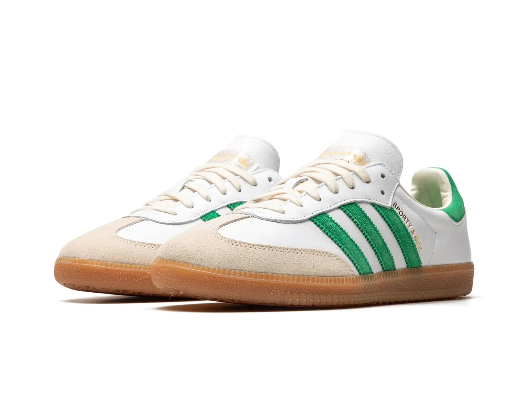 Adidas Samba "Sporty & Rich White Green" - street-bill.dk