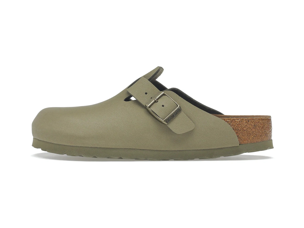 Birkenstock Boston "Vegan Birkibuc Khaki" - street-bill.dk